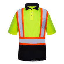 Travail à haute visibilité T-shirt T-shirt jaune chemise